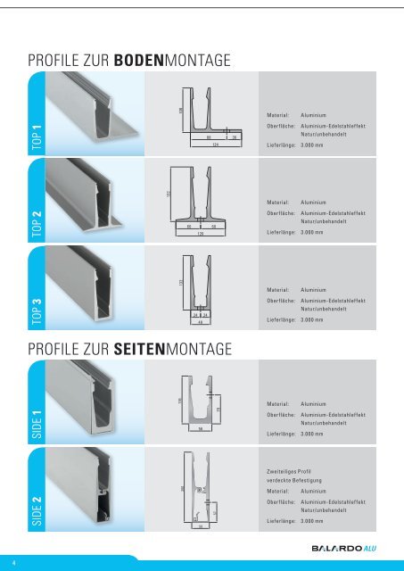 Flyer BALARDO ALU - Glassline GmbH