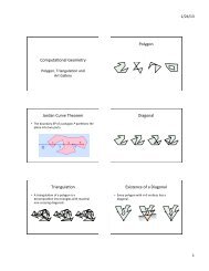 Computa@onal Geometry Polygon Jordan Curve Theorem ...