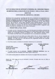 acta de resultado de entrevista personal del concurso ... - Cenfotur