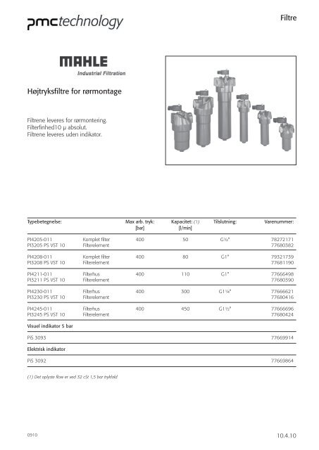 01-0910 Indholdsfortegnelse og Forord.indd - PMC Group