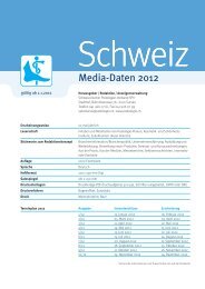 Media-Daten 2012 - Schweizerischer Podologen-Verband SPV