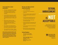 Sexual HaRaSSMeNT IS NOT aCCePTaBle - Dalhousie University