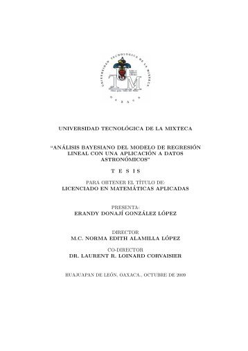 analisis bayesiano del modelo de regresion lineal con una ...