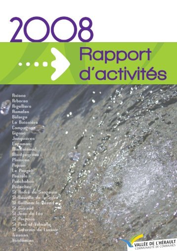 Rapport d'activitÃ©s - CommunautÃ© de Communes VallÃ©e de l'HÃ©rault