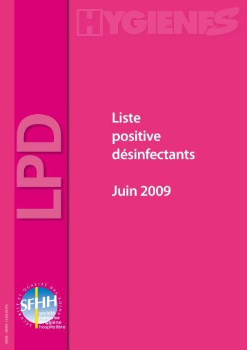 Liste positive dÃ©sinfectants Juin 2009 - NosoBase