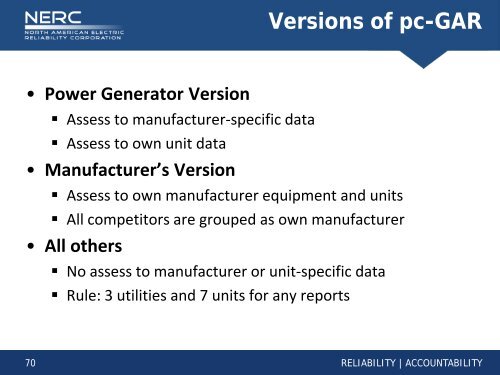 NERC GADS Introduction to pc-GAR and pc-GAR MT - SERC Home ...