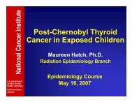 Post-Chernobyl Thyroid Cancer in Exposed Children - Radiation ...