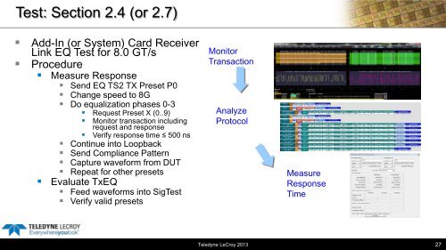 PCI Express 3.0 Characterization, Compliance ... - Teledyne LeCroy