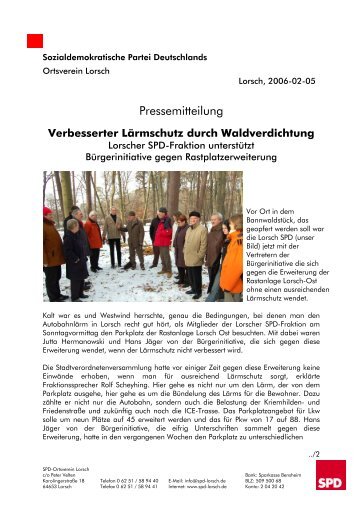 Pressemitteilung - SPD Lorsch