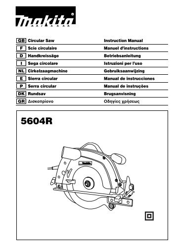 GB Circular Saw Instruction Manual F Scie circulaire ... - acestv.it