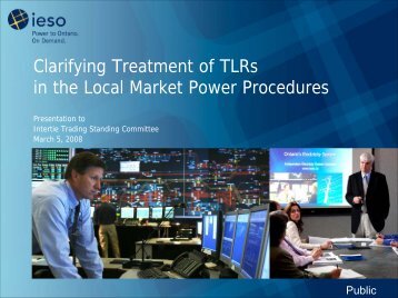 Clarifying Treatment of TLRs in the Local Market Power ... - IESO