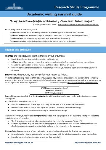 Essay writing survival guide