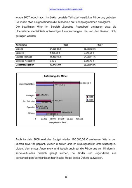 2. Bericht Kinderchancen - Amt fÃ¼r Soziale Leistungen - Stadt ...