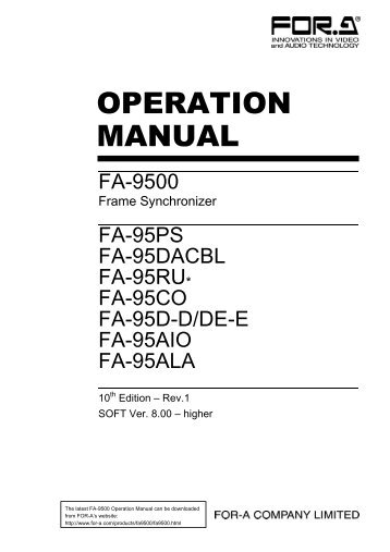 Operation manual[PDF:6.9MB]