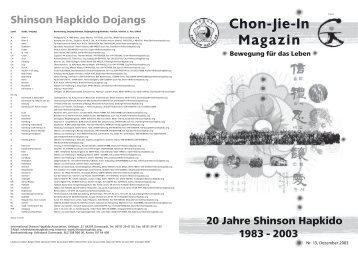 Chon-Jie-In Magazin - Shinson Hapkido