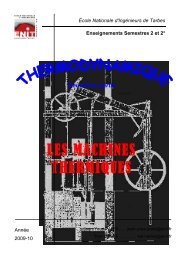 Les machines thermiques - Ecole Nationale d'IngÃ©nieurs de Tarbes