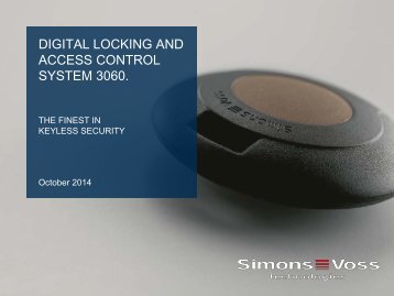 SimonsVoss Company Presentation - SimonsVoss technologies
