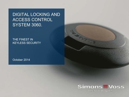 SimonsVoss Company Presentation - SimonsVoss technologies