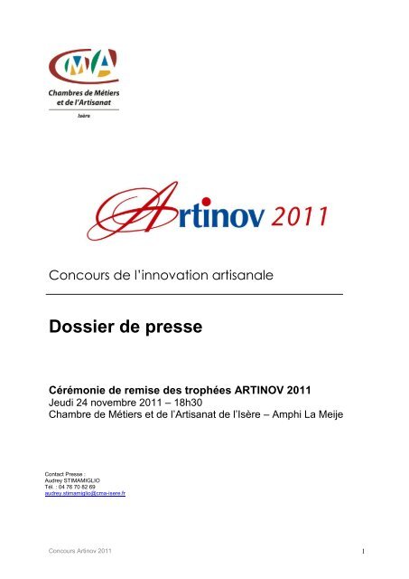 PrÃ©sentation du concours - Chambre des MÃ©tiers et de l'Artisanat