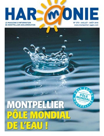 Montpellier pÃ´le Mondial de l'eau ! - Montpellier AgglomÃ©ration