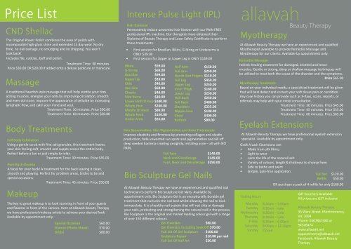 Price List - allawah.net