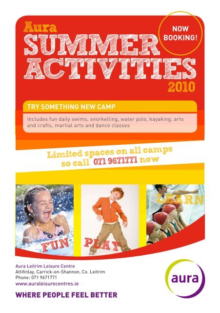 Summer ActivitieS - Aura Leisure Centres