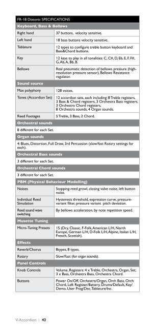 V-Accordion Leaflet - Roland