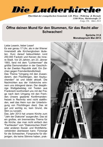 Zeitung 2013-1 - WÃ¤hring & Hernals Lutherkirche Wien - WÃ¤hring ...