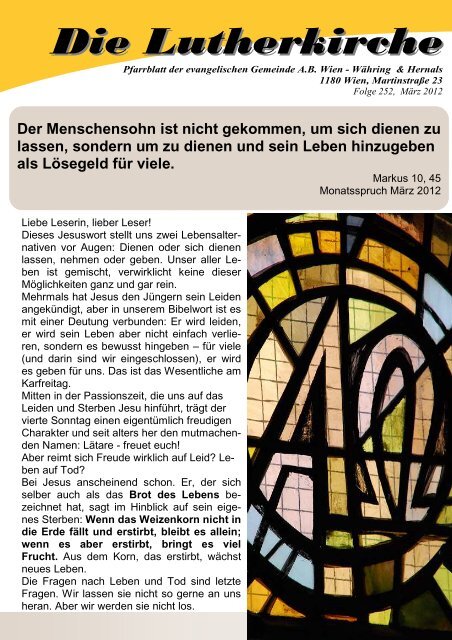 Zeitung 2012-1 - WÃ¤hring & Hernals Lutherkirche Wien - WÃ¤hring ...