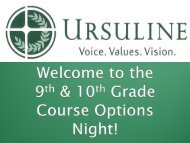 AP Courses - Ursuline Academy