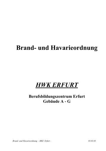 Brand- und Havarieordnung