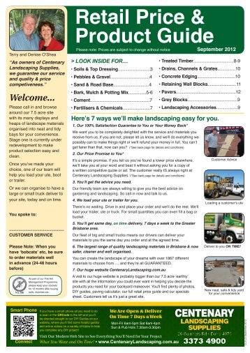 Retail Price & Product Guide - Centenary Landscaping Supplies