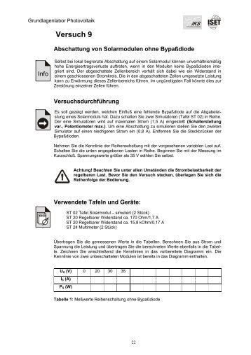 Lösungen Versuch 9 - IKS Photovoltaik