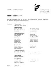 19. Niederschrift - Frastanz