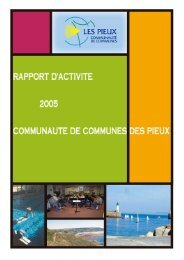 Rapport d'activitÃ© des services 2005 - CommunautÃ© de communes ...