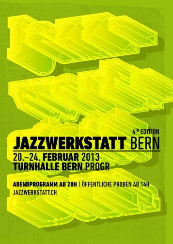 Programmheft 2013 - Jazzwerkstatt Bern