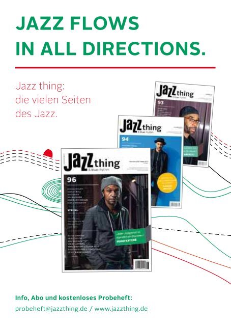 Programmheft 2013 - Jazzwerkstatt Bern