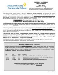 Nursing Information Sessions - Delaware County Community College