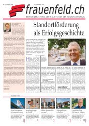 einwohnerzeitung der hauptstadt des kantons ... - Stadt Frauenfeld