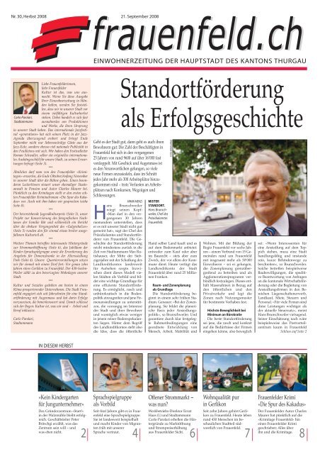 einwohnerzeitung der hauptstadt des kantons ... - Stadt Frauenfeld