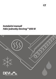 Instalační manuál řídící jednotky Devireg™ 850 III CZ