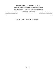 no hearings set - Southern District of Mississippi