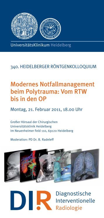 Modernes Notfallmanagement beim Polytrauma: Vom RTW bis in ...