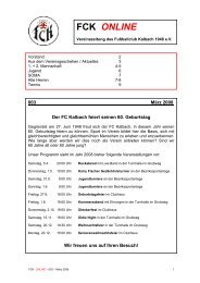 FCK ONLINE Nr. 003, MÃ¤rz 2008 (PDF: 407,0 KB) - FC Kalbach