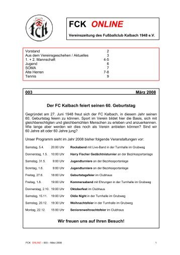 FCK ONLINE Nr. 003, MÃ¤rz 2008 (PDF: 407,0 KB) - FC Kalbach