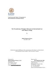 The Precautionary Principle: Relevance in International Law ... - lumes