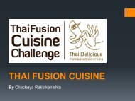 Definition of Thai Fusion Cuisine