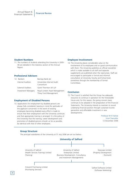 2006 Annual Report - University of Salford