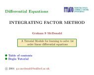 integrating factor method (ODE's)