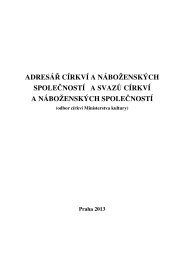 ADRESÃÅ CÃRKVÃ A NÃBOÅ½ENSKÃCH SPOLEÄNOSTÃ A SVAZÅ® ...